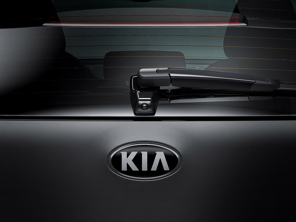 Rear wiper-mounted rear camera