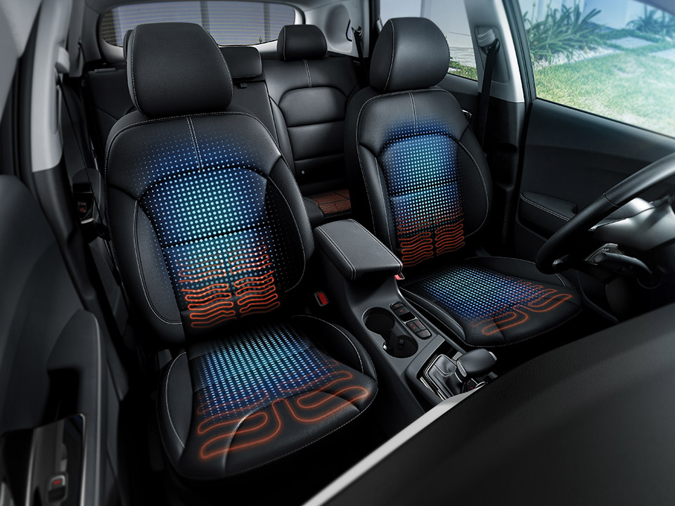 Ventilated front seats / Smart control system for heated seats