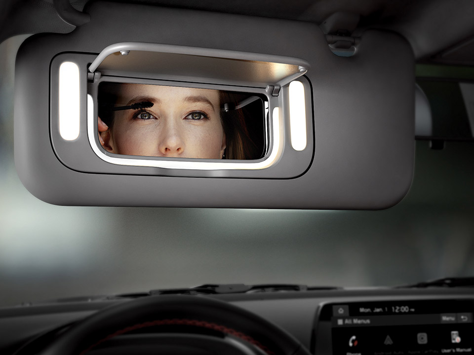 Sun visor illumination lamps