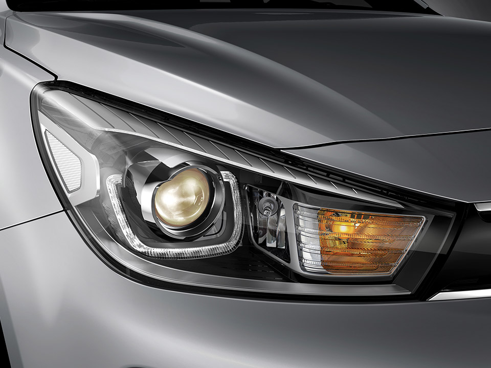 Bi-projection headlamps