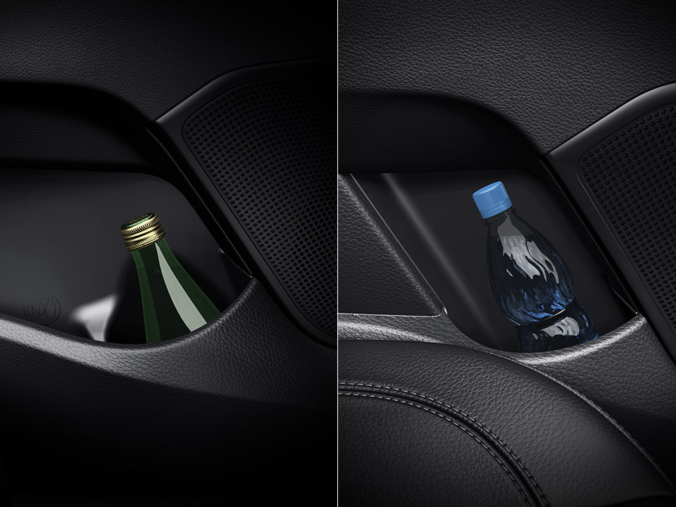 Front & rear door bottle holders