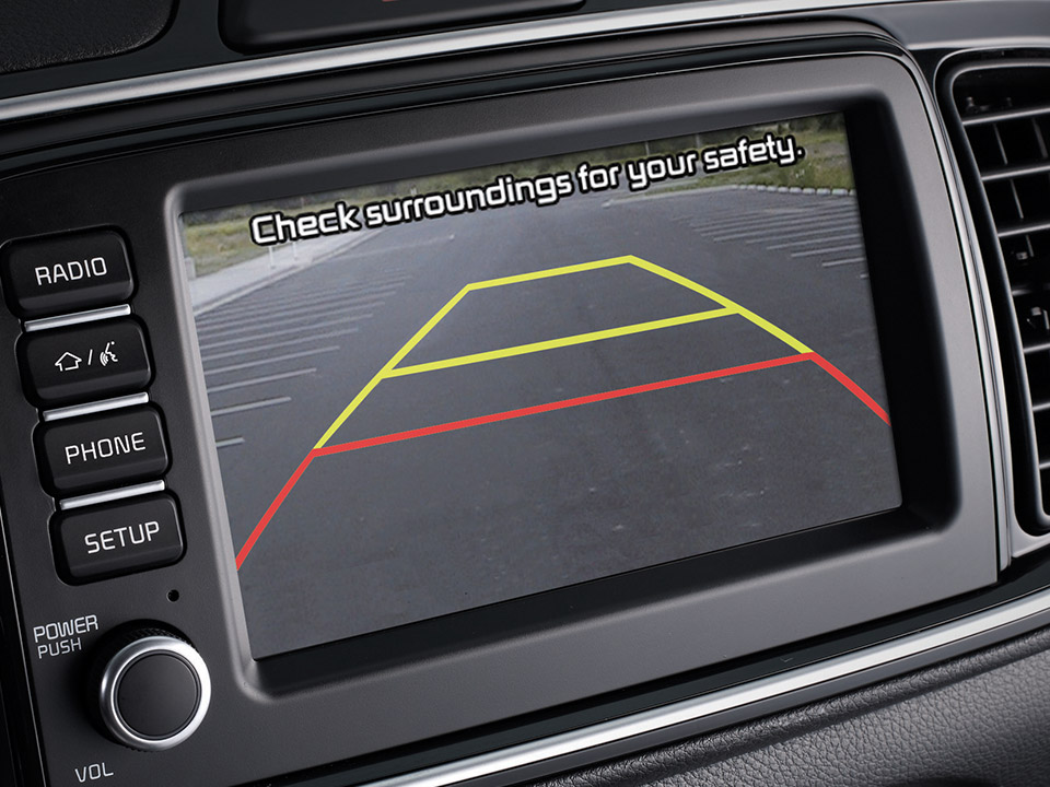 Rear view monitor with parking guidance